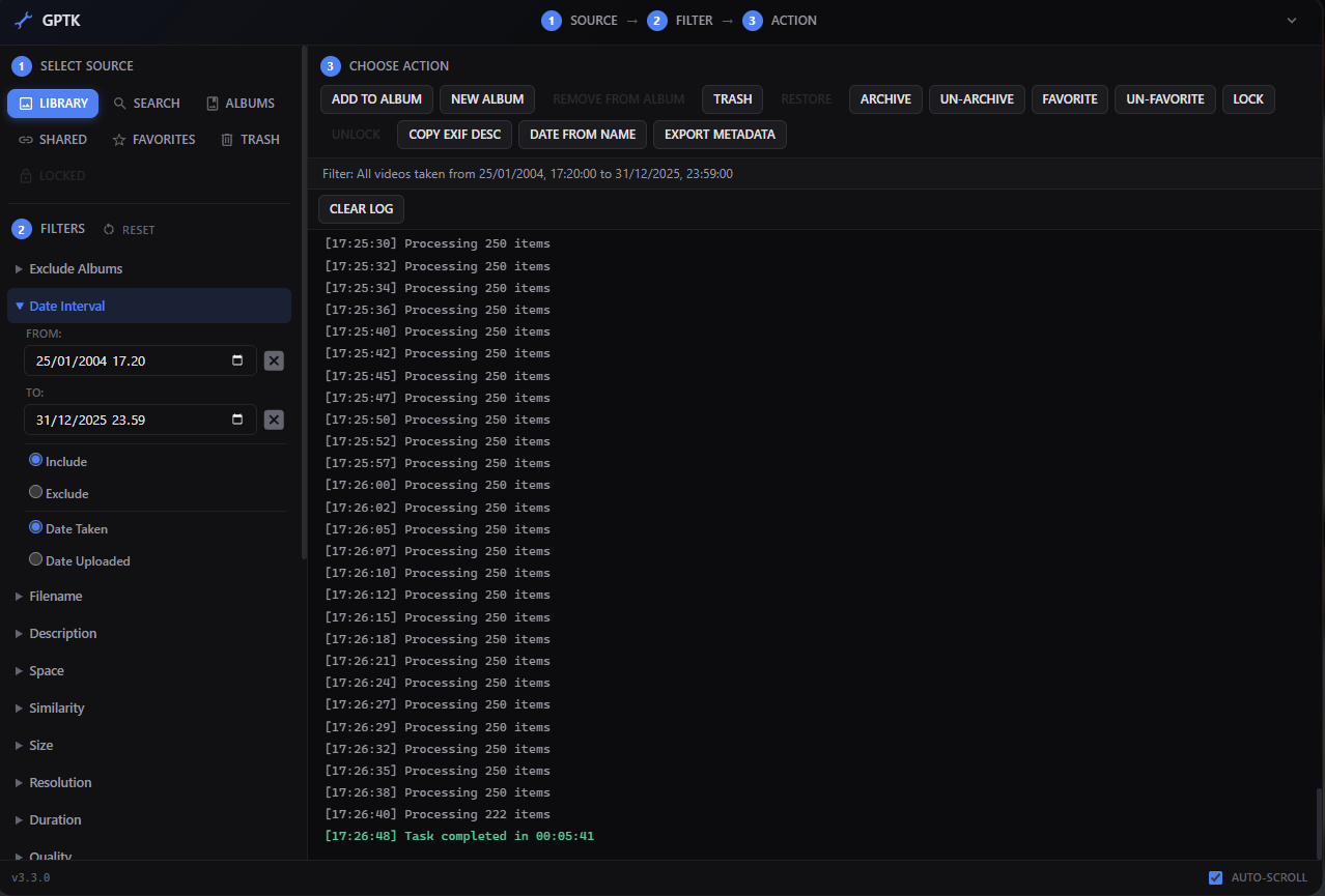 Log GPTK diakhiri Task completed in 00:05:41